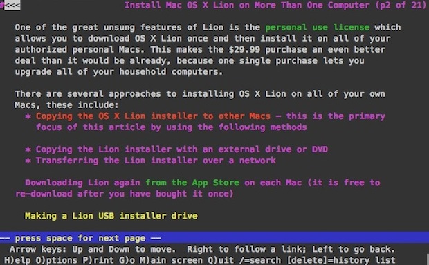 text based browser for mac